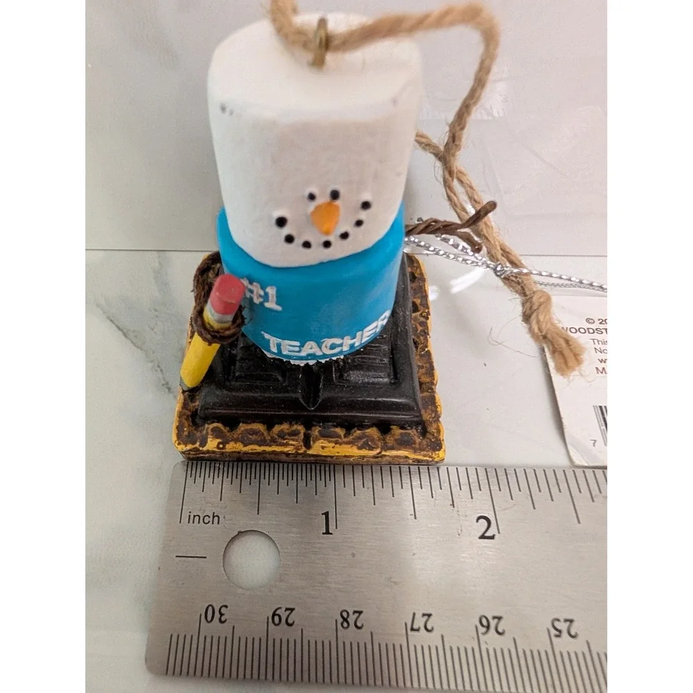 Ganz The Original S'mores #1 Teacher Snowman Ornament 2009 Resin 995204